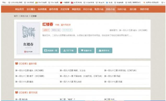 点击放大 杰奇v1.7橙色模板小说源码