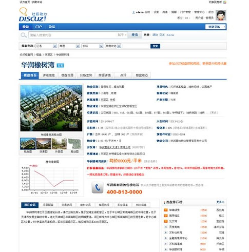 点击放大 炎汉房产楼盘系统 3.5 商业版|强大的Discuz房产插件+实用的房产平台插件