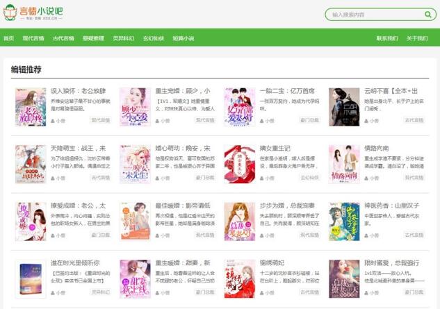 点击放大 免费小说网站源码 主题XSnov WordPress主题