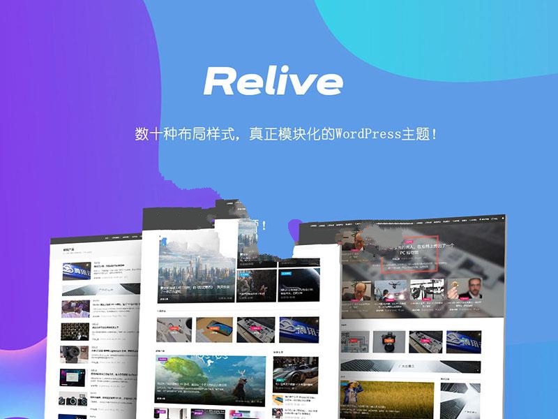 点击放大 WordPress主题 Relive 3.1自媒体博客主题模板_源码下载