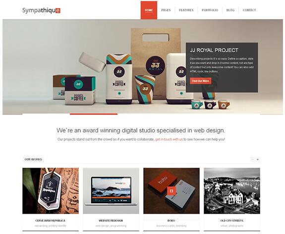 点击放大 扁平化设计网站模板html_设计公司网站响应式模板下载_企业网站模板
