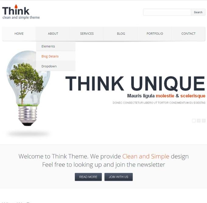 点击放大 白色简洁的商务网站模板html整站下载_企业网站模板