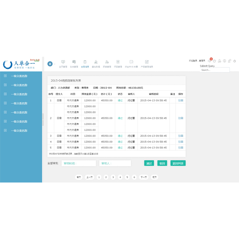 简洁的企业财务系统cms后台管理模板源码_网站后台模板